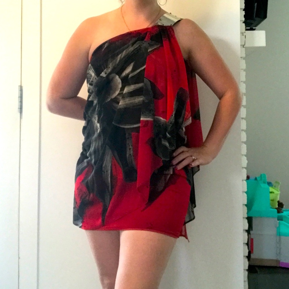 Le Chateau one shoulder cocktail dress